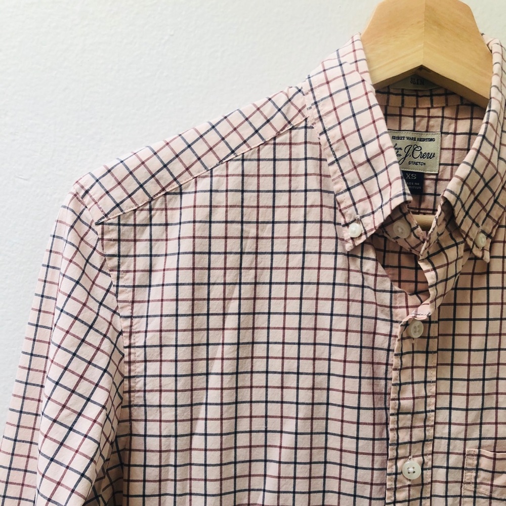 Light Pink J-Crew Casual Long Sleeve Shirt